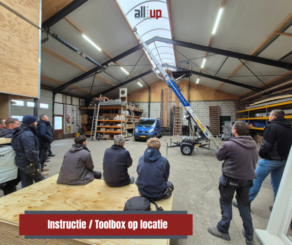 Instructie/toolbox op locatie bij levering Paus Easy 18